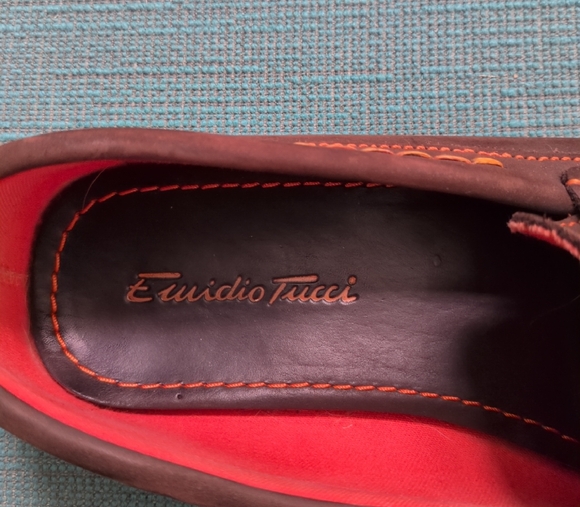 Spanish Emidio Tucci Brown/Orange  Mocs - Picture 2 of 3